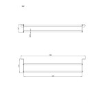 Wieszak 2-rurkowy ANDEX Technic 302B stal nierdzewna biały