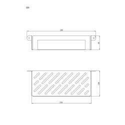 Koszyk prysznicowy ANDEX Technic 328B stal nierdzewna polerowana biały