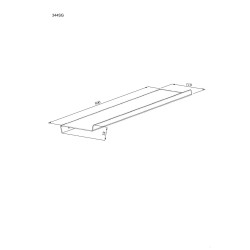 Półka 50 cm ANDEX Technic 344B stal nierdzewna biała