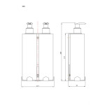 Uchwyt-dozownik mydła w płynie i szamponu 2x300ml