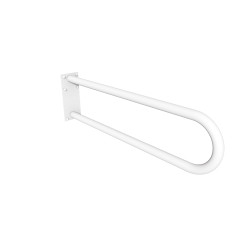 Uchwyt półokrągły stały 80cm z płytą Ø32 ANDEX Bez Barier 827/80/B stal nierdzewna biały