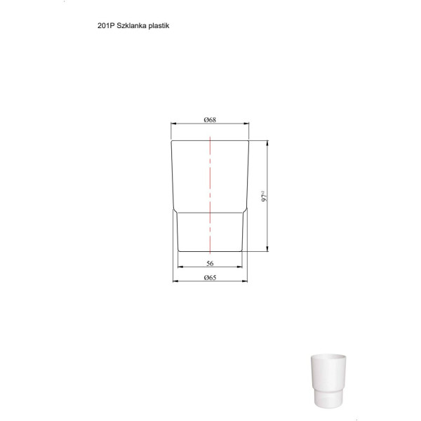 Szklanka plastik ANDEX 201P