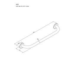 Uchwyt prosty 60cm Ø25 ANDEX Bez Barier 822CC stal nierdzewna polerowana