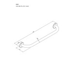 Uchwyt prosty 60cm Ø25 ANDEX Bez Barier 822CC stal nierdzewna polerowana