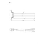 Wieszak 2-prętowy ANDEX Technic 303SG stal nierdzewna polerowana