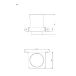 Wieszak 1-szklankowy ANDEX Technic 310SG stal nierdzewna polerowana