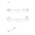 Uchwyt prosty Ø32 prysznicowy 66,5cm ANDEX Bez Barier 843/665CC stal nierdzewna polerowana