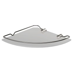Półka łazienkowa szklana 6 mm narożna z ramką ANDEX Classic 077CC chrom