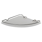Półka łazienkowa szklana 6 mm narożna z ramką ANDEX Classic 077CC chrom