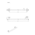 Uchwyt prosty Ø32 prysznicowy 76,5cm ANDEX Bez Barier 843/765CC stal nierdzewna polerowana