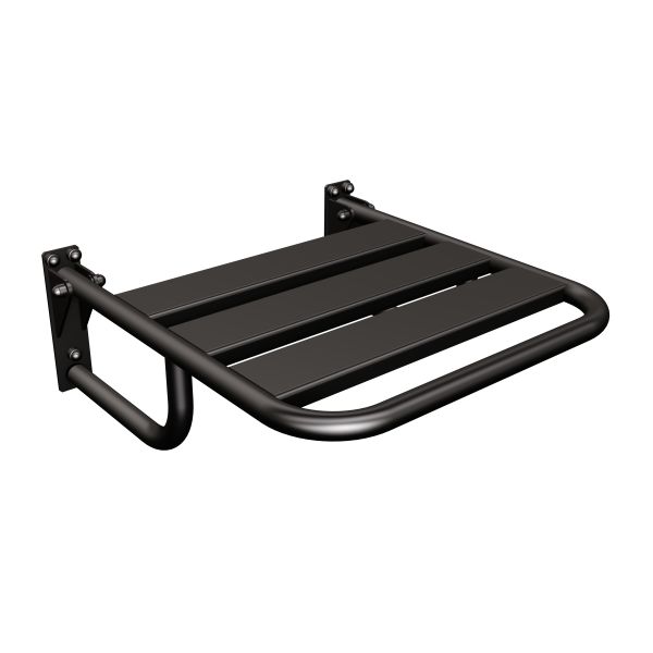 Siedzisko (krzesełko) prysznicowe metalowe składane ANDEX Bez Barier 836NG stal nierdzewna czarny