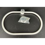 Wieszak owal ANDEX Classic 021BC biały/chrom