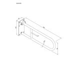 Uchwyt półokrągły Ø25 uchylny 60cm z płytą i wieszakiem na papier ANDEX Bez Barier 820/W/NG stal nierdzewna czarny