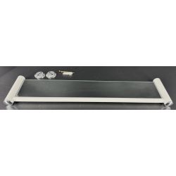 Półka łazienkowa szklana 60cm ANDEX Classic 001/60BC biała/chrom