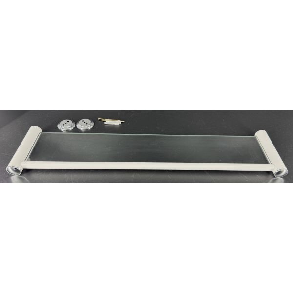 Półka łazienkowa szklana 60 cm ANDEX Classic 001/60BC biała/chrom