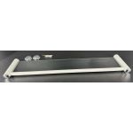 Półka łazienkowa szklana 60 cm ANDEX Classic 001/60BC biała/chrom