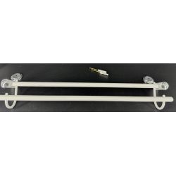 Wieszak 2-u rurkowy 60cm ANDEX Classic 029/60/BC biały/chrom