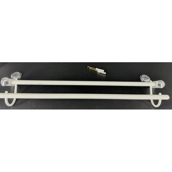 Wieszak 2-u rurkowy 60 cm ANDEX Classic 029/60/BC biały/chrom