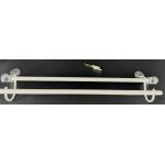 Wieszak 2-u rurkowy 60 cm ANDEX Classic 029/60/BC biały/chrom
