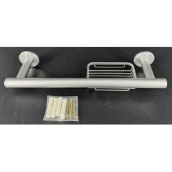 Uchwyt prosty z mydelniczką 40cm ANDEX Classic 060ST satyna