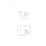 Kpl. uchwytów uchylnych do lustra z oprawą ANDEX Sanibella 540CC chrom