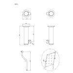 Kpl. uchwytów uchylnych z rączką do lustra z oprawą ANDEX 062/3/CC chrom