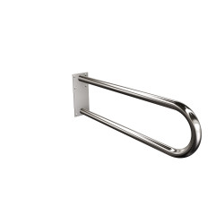 Uchwyt półokrągły Ø32 stały 75cm z płytą ANDEX Bez Barier 827/75CC stal nierdzewna polerowana