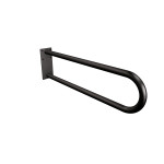 Uchwyt półokrągły Ø32 stały 85cm z płytą ANDEX Bez Barier 827/85NG stal nierdzewna czarny