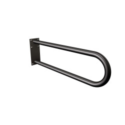 Uchwyt półokrągły Ø32 stały 75cm z płytą ANDEX Bez Barier 827/75NG stal nierdzewna czarny