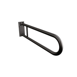 Uchwyt półokrągły Ø32 uchylny 75cm z płytą ANDEX Bez Barier 828/75NG stal nierdzewna czarny