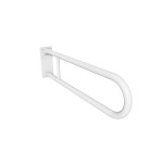 Uchwyt półokrągły Ø32 uchylny 85cm z płytą ANDEX Bez Barier 828/85B stal nierdzewna biały