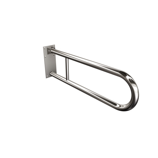 Uchwyt półokrągły Ø32 uchylny 75cm z płytą ANDEX Bez Barier 828/75CC stal nierdzewna polerowana