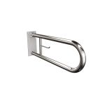 Uchwyt półokrągły Ø32 uchylny 60cm z płytą i wieszakiem na papier ANDEX Bez Barier 828/W/CC stal nierdzewna polerowana