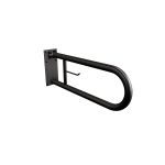 Uchwyt półokrągły Ø32 uchylny 60cm z płytą i wieszakiem na papier ANDEX Bez Barier 828/W/NG stal nierdzewna czarny