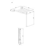 Siedzisko (krzesełko) prysznicowe metalowe składane z podporą ANDEX Bez Barier 837B stal nierdzewna białe