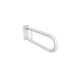 Uchwyt półokrągły Ø32 uchylny 60cm z płytą ANDEX Bez Barier 828B stal nierdzewna biały