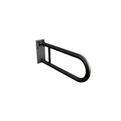 Uchwyt półokrągły Ø32 uchylny 60cm z płytą ANDEX Bez Barier 828NG stal nierdzewna czarny