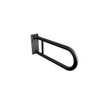 Uchwyt półokrągły Ø32 uchylny 60cm z płytą ANDEX Bez Barier 828NG stal nierdzewna czarny