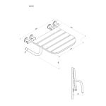 Krzesełko prysznicowe składane ANDEX Bez Barier 802CC stal nierdzewna polerowana