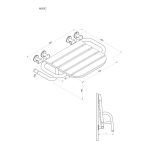 Krzesełko prysznicowe z uchwytami składane ANDEX Bez Barier 803CC stal nierdzewna polerowana
