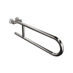 Uchwyt półokrągły Ø25 stały 60cm ANDEX Bez Barier 800CC stal nierdzewna polerowana