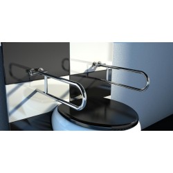 Uchwyt półokrągły Ø25 uchylny 60cm ANDEX Bez Barier 801CC stal nierdzewna polerowana