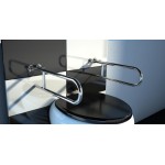 Uchwyt półokrągły Ø25 uchylny 60cm ANDEX Bez Barier 801CC stal nierdzewna polerowana