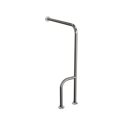 Uchwyt ścienno-podłogowy Ø25 lewy 60x80cm ANDEX Bez Barier 813/L/CC stal nierdzewna polerowana