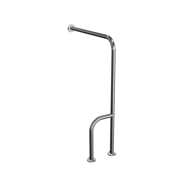 Uchwyt ścienno-podłogowy Ø25 lewy 60x80cm ANDEX Bez Barier 813/L/CC stal nierdzewna polerowana