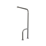 Uchwyt ścienno-podłogowy Ø25 lewy 60x80cm ANDEX Bez Barier 813/L/CC stal nierdzewna polerowana