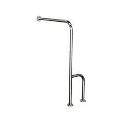 Uchwyt ścienno-podłogowy Ø25 prawy 60x80cm ANDEX Bez Barier 813/P/CC stal nierdzewna polerowana