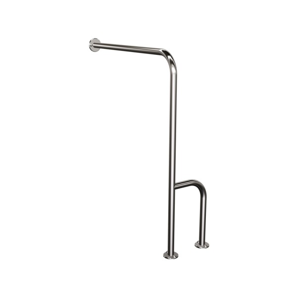 Uchwyt ścienno-podłogowy Ø25 prawy 60x80cm ANDEX Bez Barier 813/P/CC stal nierdzewna polerowana