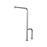 Uchwyt ścienno-podłogowy Ø25 prawy 60x80cm ANDEX Bez Barier 813/P/CC stal nierdzewna polerowana