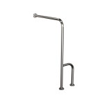 Uchwyt ścienno-podłogowy Ø25 prawy 70x80cm ANDEX Bez Barier 814/P/CC stal nierdzewna polerowana